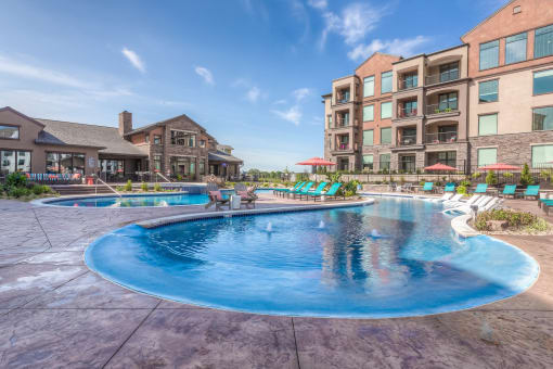 take a dip in our resort style pool  at EdgeWater at City Center, Lenexa, KS, 66219
