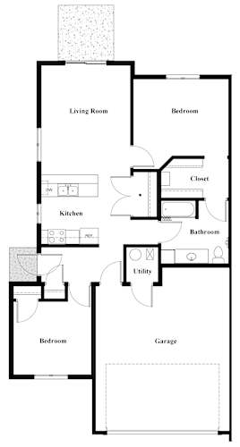 Floor Plan  2 Bedrooms