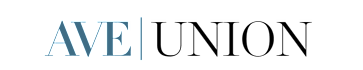 A blue and black logo with the letters AVE.