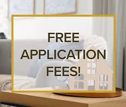 A promotional image advertising free application fees.