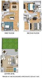  Floor Plan BURBERRY TOWNHOUSE WITH FENCED-IN YARD AND DEN