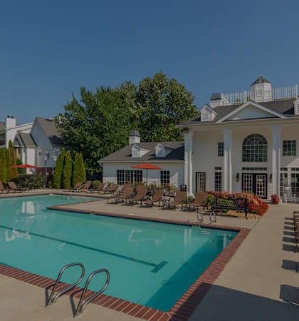 Swift Creek Commons Apartments resort-style pool with surrounding sundeck 