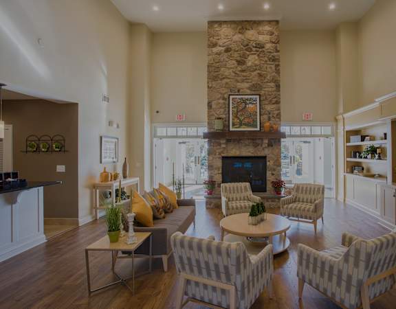Avenel at Montgomery Square - Clubhouse with fireside social area