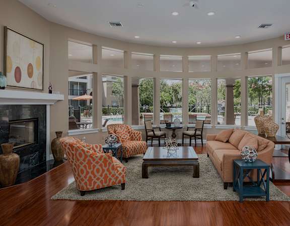 Egret's Landing - Clubhouse social area with fireplace