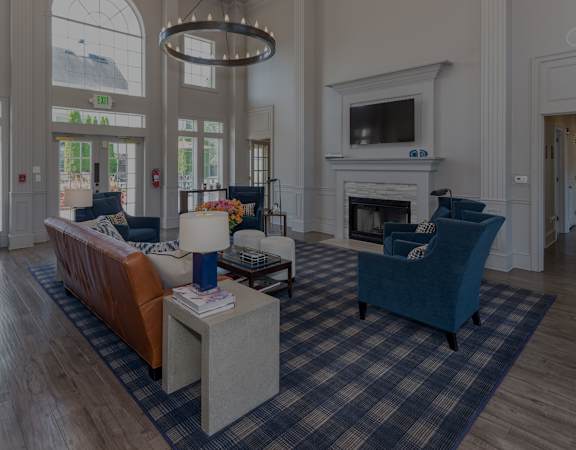 Swift Creek Commons Apartments clubhouse with indoor fireplace