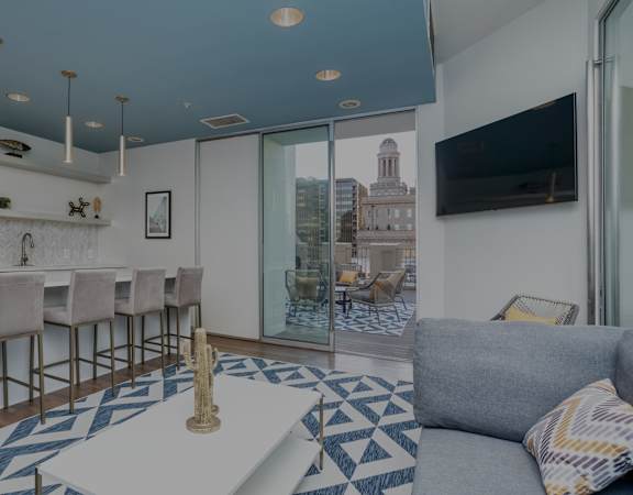 The Kirby interior rooftop lounge