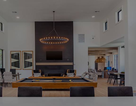 Lexington Farms clubhouse and billiards table