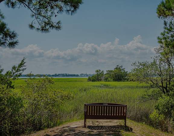 Windward Long Point Apartments - Stunning views with seating area on walking trail