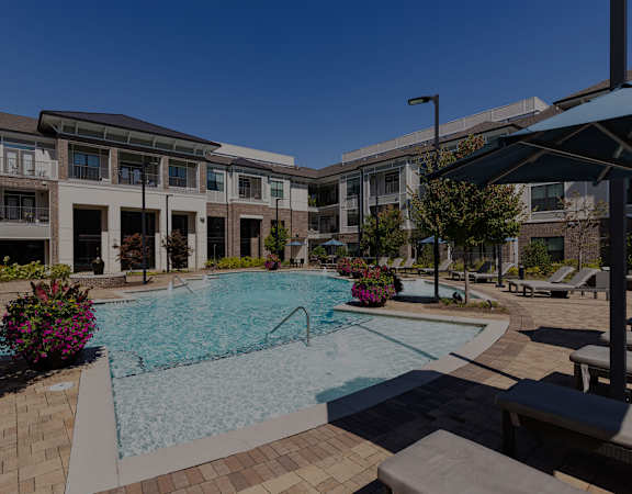 The Juncture Apartments resort-style second pool with surrounding sundeck