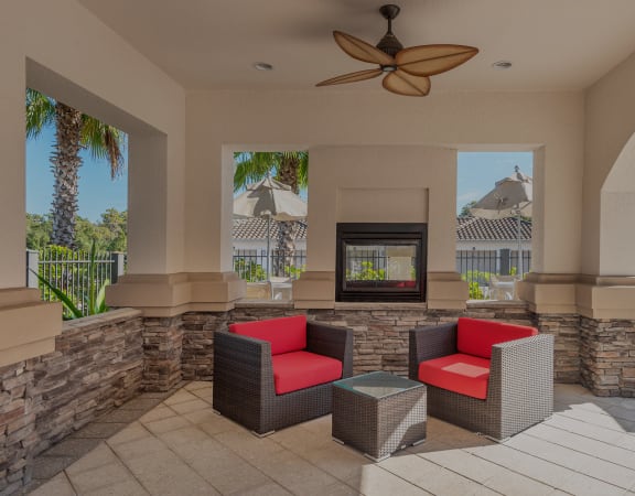 Bonterra Parc - Cabana seating area with nearby BBQ grills