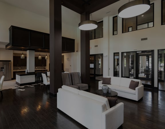 The Juncture Apartments clubhouse with lounge area