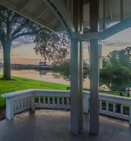 The Colony at Deerwood Apartments - Gazebo with stunning lake views