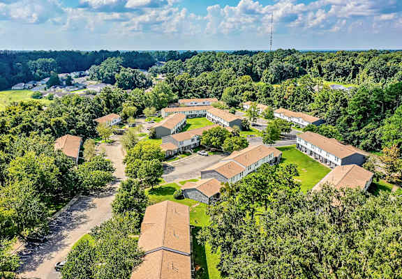 Aerial View of Residential Area at Springwood Townhomes, Tallahassee, Florida