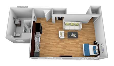 0 Bed Floorplan at Willett Apartments, Albany, NY, New York