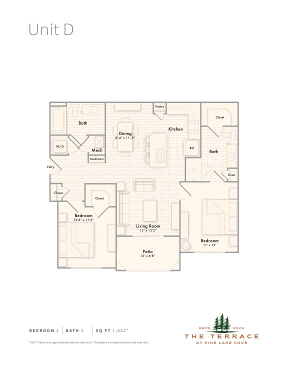 the unit d floor plans  the terrace apartments  clearwater