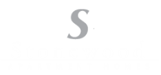 a black and white photo of the stonewood apartment homes logo