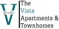 A black background with a large blue letter V and the word Vista beside it.