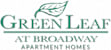 A logo for Green Leaf at Broadway Apartment Homes.