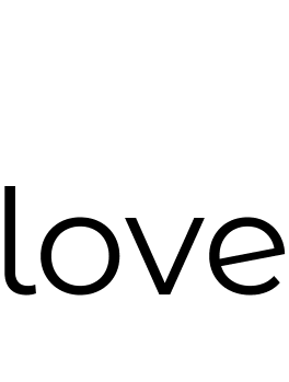 The image features the word "love" written in a cursive, elegant font.