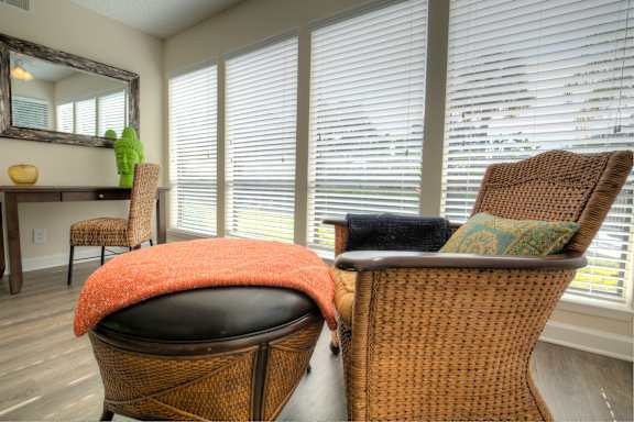 Every apartment home includes a tucked-away sunroom.