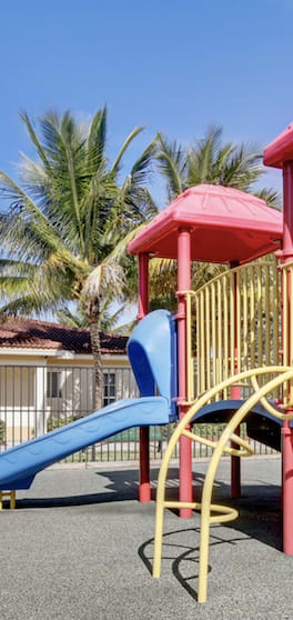 modern playground at Crystal Lake Affordable apartments in Hollywood, FL