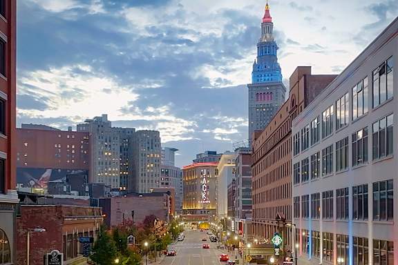 City view at The Residences at 668 Apartments, Cleveland, Ohio