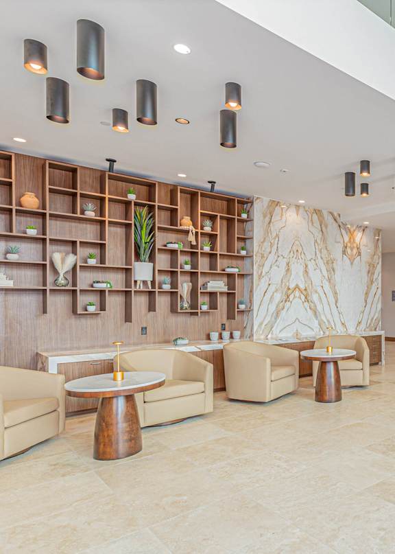 Reception Lobby at Casa Estilo Apartments, Chula Vista, California