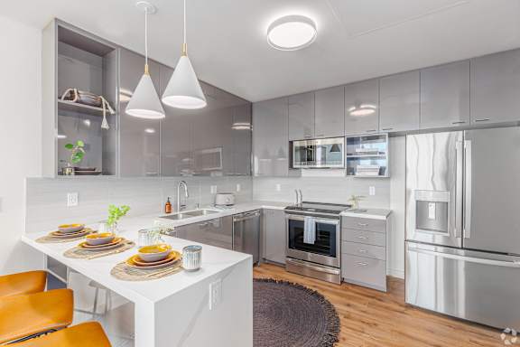 Elegant Kitchen at Casa Estilo Apartments, Chula Vista, CA
