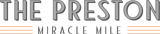 Preston logo at The Preston Miracle Mile Apartments, Los Angeles, 90036