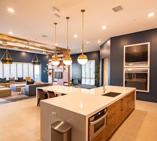 Resident Lounge with Gourmet Kitchen