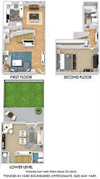  Floor Plan ASBURY TOWNHOUSE WITH FENCED-IN YARD AND DEN