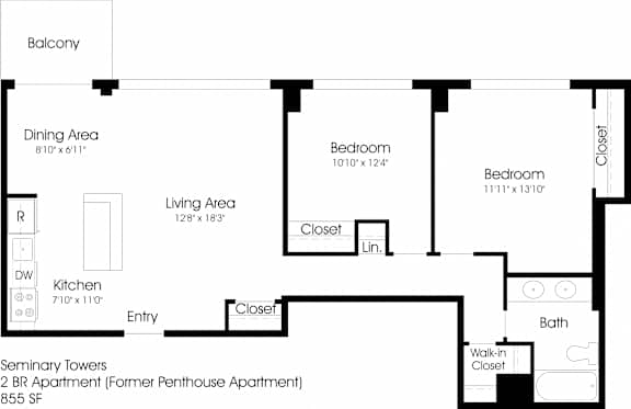 2 bed 2 bath at Seminary Towers, Virginia, 22304
