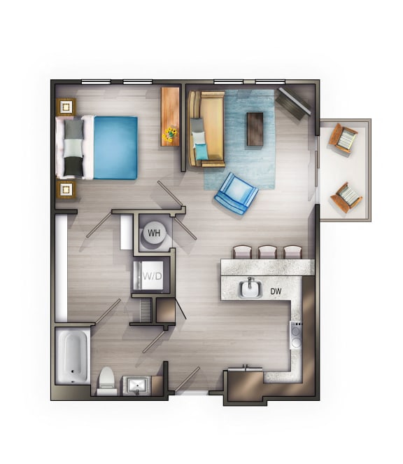Floor Plan  A3 Floor Plan at Peyton Stakes, Nashville, 37208