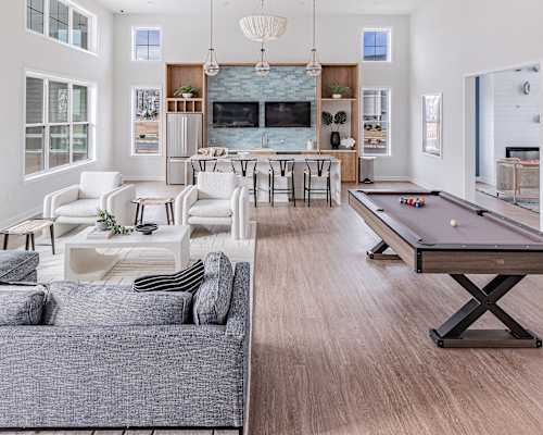 Club Room with Billiards at Glen Oaks Luxury Apartments in Wall, NJ