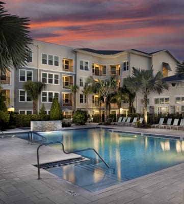 Resort-Style Swimming Pool at Waverly Terrace Luxury Apartments in Temple Terrace, FL