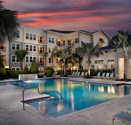 Resort-Style Swimming Pool at Waverly Terrace Luxury Apartments in Temple Terrace, FL