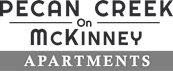 Pecan Creek on McKinney Logo in white