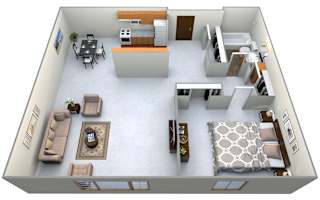 one bedroom apartment Forest Park 1 Apartments