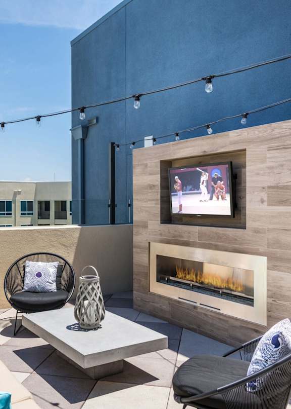 Outdoor Firepit Lounge at Rize Irvine, Irvine, CA, 92614