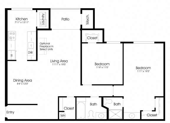 2BR 2BA_1080sf at The Greens at Columbia, Columbia, Maryland