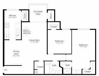 2BR 2BA_1155sf at The Greens at Columbia, Columbia