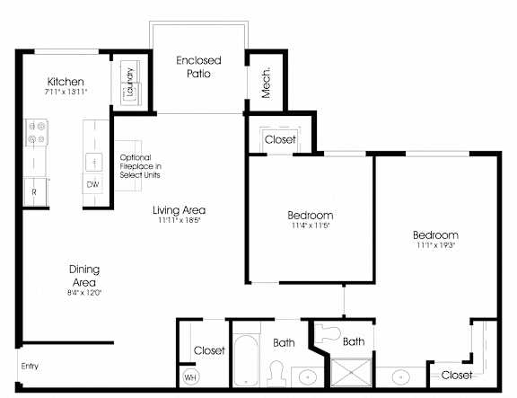 2BR 2BA_1155sf at The Greens at Columbia, Columbia