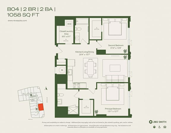 the floor plan of the suite