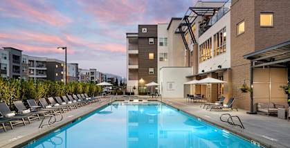 Sparkling Pool at Parc West Apartments, Draper, UT, 84020