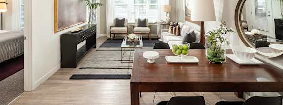 Spacious Living Area with Ceiling Fan at Parc West Apartments, Draper, UT