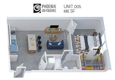  Floor Plan Phoenix on Foushee Unit 05