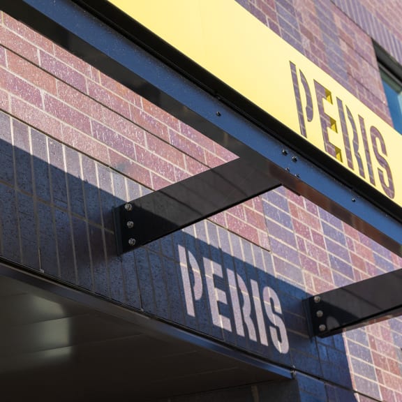awning of a building with a sign that reads pierre rents