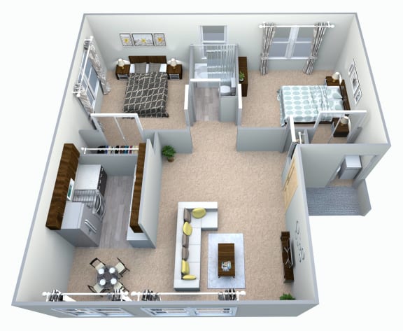 Floor Plan  2 BED 1 BATH
