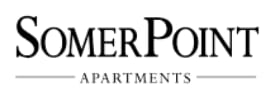 The image is a logo of a company named "Somer Point Apartments".