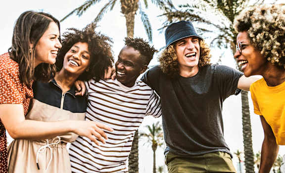a group of young people laughing at Promenade at Reflection Lakes, Florida